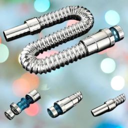 Single Waste Outlet Pipe – PVC White – Wash Basin Fitting Silver Hose Pipe-image-96