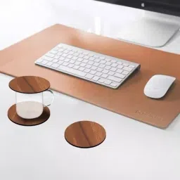 Round Reversible Wood Coaster Set-23
