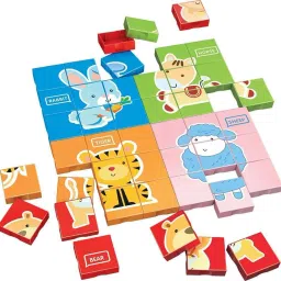 90 Pcs Set of 10 Animal Plastic Puzzle Block Infants Toddles Age 1-5 Preschool-20