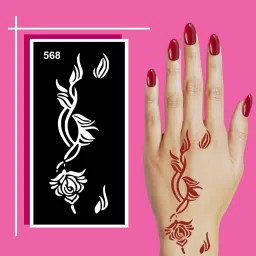 Intricate and Artistic Mehndi Stencil Sheets for At-Home Creativity-38