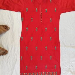 IFA Straight Red Uniform Kurta-image-23