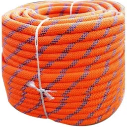 Static Braided Rope 12mm(200 mtr.) for rappelling/climbing/adventure setups Orange-image-11