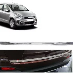 Car Chrome Dicky Trunk Garnish Boot Steel Trim Compatible with 2012 TO 2017 Chrome Maruti Ertiga Rear Garnish-image-5