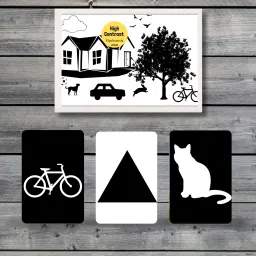 Contrast Flashcards for Babies: Enhance Visual Tracking skills-24