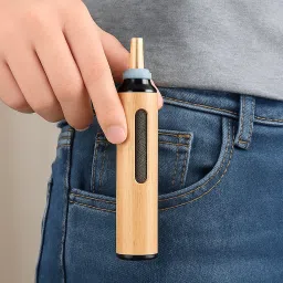 Portable Pocket Ashtray – Compact Cigarette Ashtray for Travel & Car Black Wood Ashtray-9