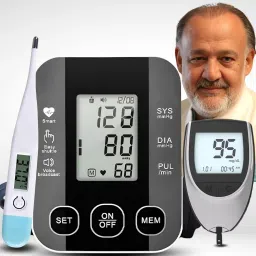 Aika (Combo Pack of 3) AK-S10 BP Monitoring Machine with Voice Broadcast, & Bp Monitor-24