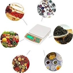 Tenant Electronic Digital 1Gram-10 Kg Weight Scale Lcd Kitchen Weight Scale Machine Measure for measuring fruits,shop,Food,Vegetable,vajan,offer,kata,weight machine Weighing Scale for grocery,kata,taraju,shop,computer kata,tarazu,jewellery,sabzi, Weighing scale (White) (adaptor included) Weighing Scale  (White) Weighing Scale image 5