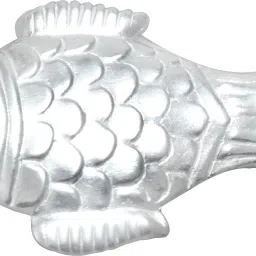 pure silver fish/chandi ki machli/fish for Astrological and lal kitab remedy Decorative Showpiece-0.2 cm-image-63