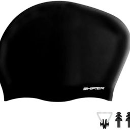 Swimming Cap For Women Girls Long Hair Extended Shape Comfortable Stretch Swimming Cap-image-1