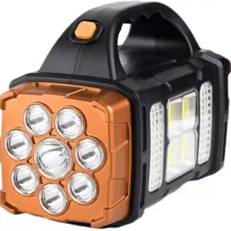 MULTIFUNCTION SOLAR WATERPROOF FLASHLIGHT WITH USB CHARGING,8 BULB LED & COB 5 hrs Torch Emergency Light-34