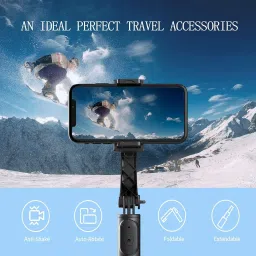 DRUMSTONE 1-Axis Gimbal Stabilizer, Selfie Stick Tripod Single Gimbal for Mobile image 2