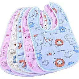 Baby Bibs Apron for Baby boy and Girl Assorted- Pack of 4 (Multicolor)-19
