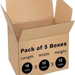 Corrugated Cardboard 5 PLY -18X12X12 INCH (STRONG AND DURABLE) Packaging Box-21