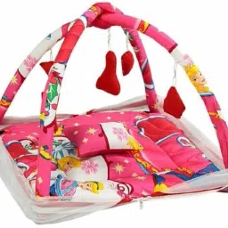 Cotton Kids Washable Baby Kick and Play Gym with Mosquito Net and Baby Bedding Set Mosquito Net-21
