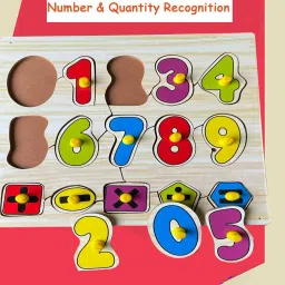 shalafi Number Puzzle Board for Kids with Colorful Picture Early counting Learning Board image 5