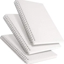 Dot Grid Notebook Spiral - 3 Pack Dotted Bullet Grid Journal,120gsm A5 Journal Dotted 160 Pages-image-3