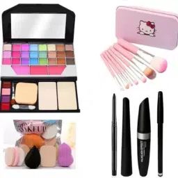 Beauty 6155 Make Up kit & Make Up Brushes & 6 in 1 Puff & 3 IN 1 & Kajal-image-32
