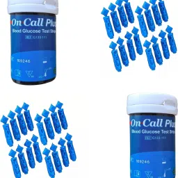 NSC On call Plus (G113-111) + 100 Lancets + 100 Glucometer Strips - 100 Glucometer Strips-4