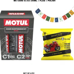 C1 C2 Combo + POLISH + FLAG Clean & Lube Road 300 ML Chain Oil-image-16