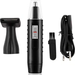 indmart Rechargeable Nose and Ear Hair Cordless Trimmer for Men (Black, Silver) Grooming Kit 45 minRuntime 1 Length Settings-image-71
