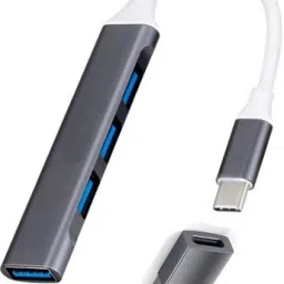 PARANDIV USB 3.0 Hub (4-in-1) with Type-C & USB Dual Plugs, for Laptop, PC, Mac USB 3.0 SuperSpeed, 3-Port USB 2.0 High-Speed, Up to 5 Gbps Speed, (Metal Body) USB Hub-image-81