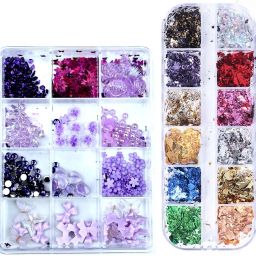 Combo Pack of Purple Nail Art Grid and Foil Grid-image-52
