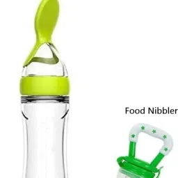 Premium Silicone Baby Feeding Bottle 90 ml Gentle on Gum & Food Nibbler-image-68