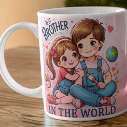 Perfect Gift for Lovely Brother, I Love My Bro, World Best Bhai Ever Bro258 Ceramic Coffee Mug-image-93