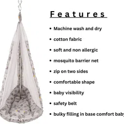 kian BABY PREMIUM NET SWING CRADLE WITH WINDOW HANGER image 3
