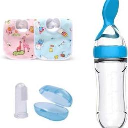 Baby Finger Brush Bibs Water proof & Spoon Feeder For feeding - Silicone-67