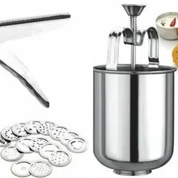 Stainless Steel Meduvada Maker Shaped Set of 15 Pattern Discs Kitchen Press Vada Maker-21