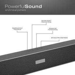 RZW Stereo Soundbar for Phone/TV/Laptop/Tablets/Projectors, Multi Modes Aux 10 W Bluetooth Laptop/Desktop Speaker image 3