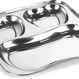 3 in 1 Pav Bhaji & Snack Plate with 3 Compartments – Durable Design Dinner Plate-image-50