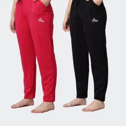 Pack of 2 Cotton Plain Pyjamas for Women Combo Pack Women Pyjama-image-63
