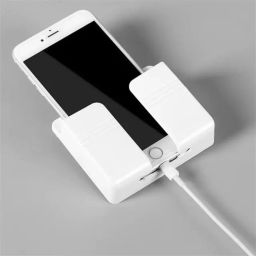thekiteco. White Wall Mounted Mobile Holder Storage Case for Remote Universal Mobile Holder image 3