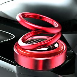 Solar Powered Rotatin Red colour Perfume Car Air Freshener Aroma Oil-image-94