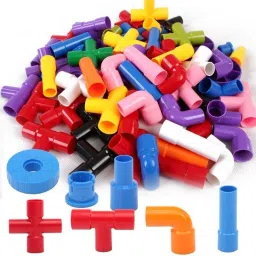 Pipe Shaped Play and Learn Construction Block Set-16