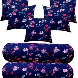 Microfibre Floral Bolster Pack of 7-17