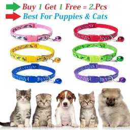 Adjustable Kitten Collar Printed Bell Cat Pet Puppy -Multicolor ( Buy 1 Get 1 Free ) 2.Pcs Cat Puppies and Rabit Collar Cat Everyday Collar-image-17