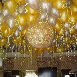 Solid Hd/Mettalic 100 Ballons Gold and silver For Kids/Adult/Party/Birthday Decoration Balloon-image-51
