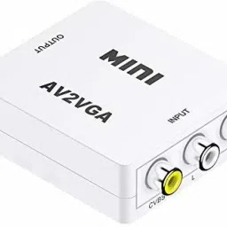 Etzin AV to VGA Converter AV RCA to VGA Video with Audio to PC HDTV Converter Gaming Adapter-23