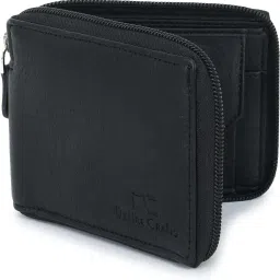 Men Trendy, Travel, Formal, Evening/Party, Casual, Ethnic Brown Genuine Leather, Fabric Wallet - Regular Size-image-18