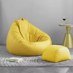 shira 24 4XL Bean Bag with Footrest Ready to Use with Beans Bean Bag FootstoolWith Bean Filling image 2