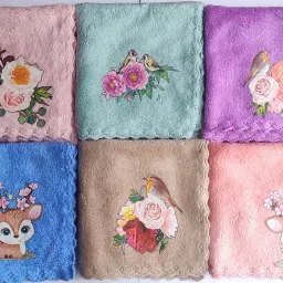 Swati enterprises Printing Hancky Face towel-6 ["Multicolor"] Handkerchief-image-50