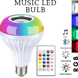 ATSolutions ™LED Light Bulb, Smart 12W E27 LED Bluetooth5.0 Speaker Music Bulb with Remote Controller for Home, Bedroom, Living Room, Party Decoration White Smart Bulb-image-20