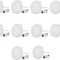 12 watt LED Round Slim Panel Light False Ceiling POP DownLight Indoor Light pack of 10 Recessed Ceiling Lamp-14