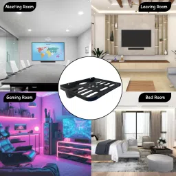 taido Set top Box Stand/DTH Stand/WIFI Router Stand/Setup Box Wall Mount Plastic Wall Shelf image 4