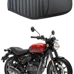 Embossed Seat Cover for Hunter Bike 350 Waterproof (Black) Single Bike Seat Cover For Royal Enfield 350 Twin Spark-image-33