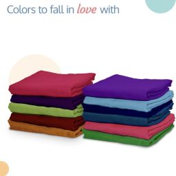 0 TC Polycotton Single Solid Flat Bedsheet-image-57