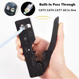 VOOCME Modular Crimping Tool CAT6a CAT7 Pass Through Crimper for Sheilded Connectors Wireless Ethernet Lan Adapter compatible with Windows image 4